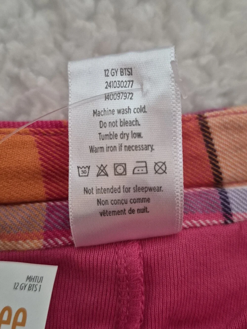 Gymboree Plaid Pleated Skort Girls 7 Orange Pink School Classic Preppy NEW